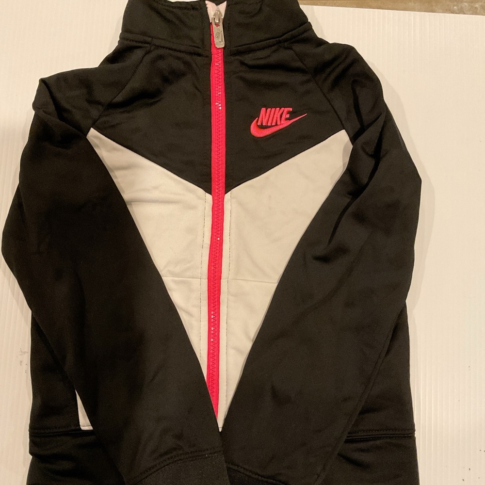 Nike Black and White sweat suit with Red Highlights